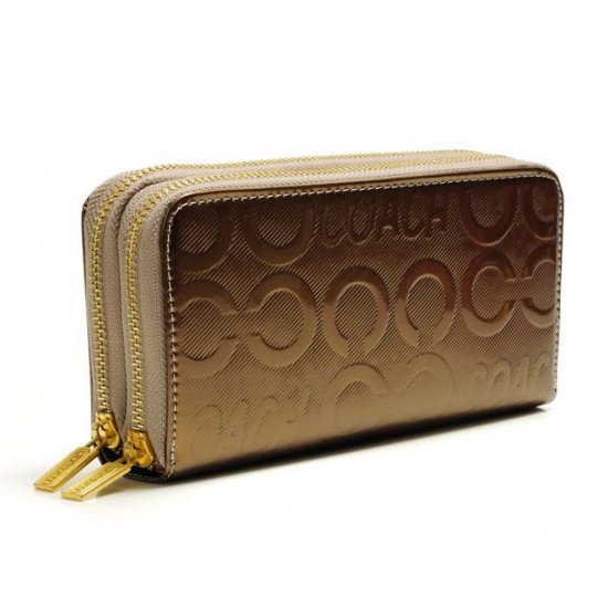 Coach In Signature Large Gold Wallets ARZ | Coach Outlet Canada